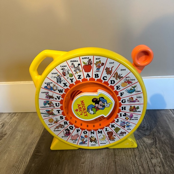 Vintage Mattel See 'N Say Disney Mickey Mouse ABC's 1989 Toy Tested and Works - Picture 1 of 4
